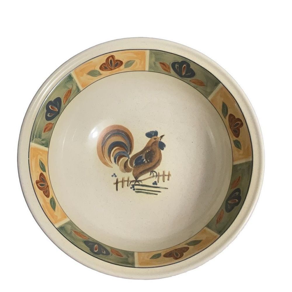Tognana Porcelain Serving Bowl Rooster Ovenware Made in Italy
